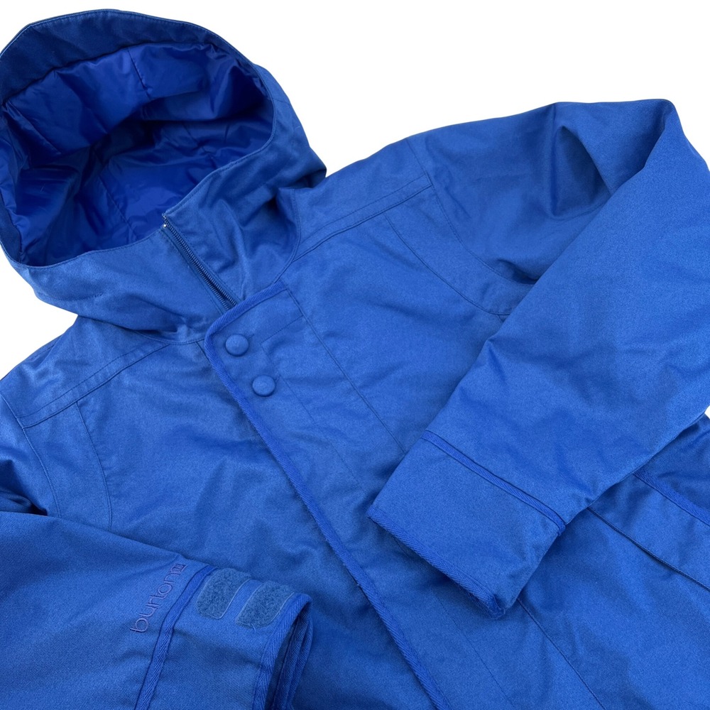 Burton Dryride‎ Snowboard Jacket Womens XL Royal Blue Insulated Hooded Ski Coat